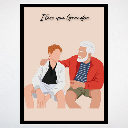 Father's Day Gift - Minimalist style artistic portrait