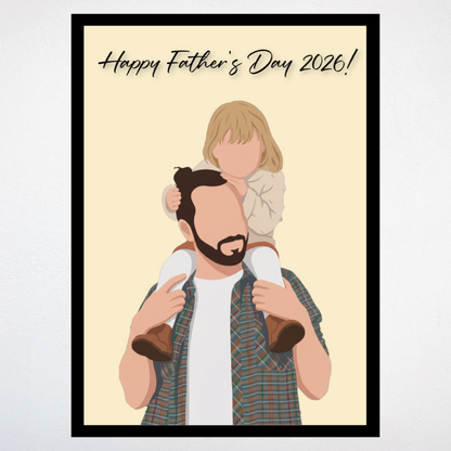 Father's Day Gift - Minimalist style artistic portrait