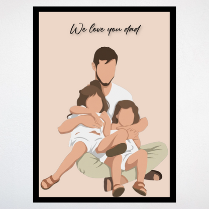 Father's Day Gift - Minimalist style artistic portrait
