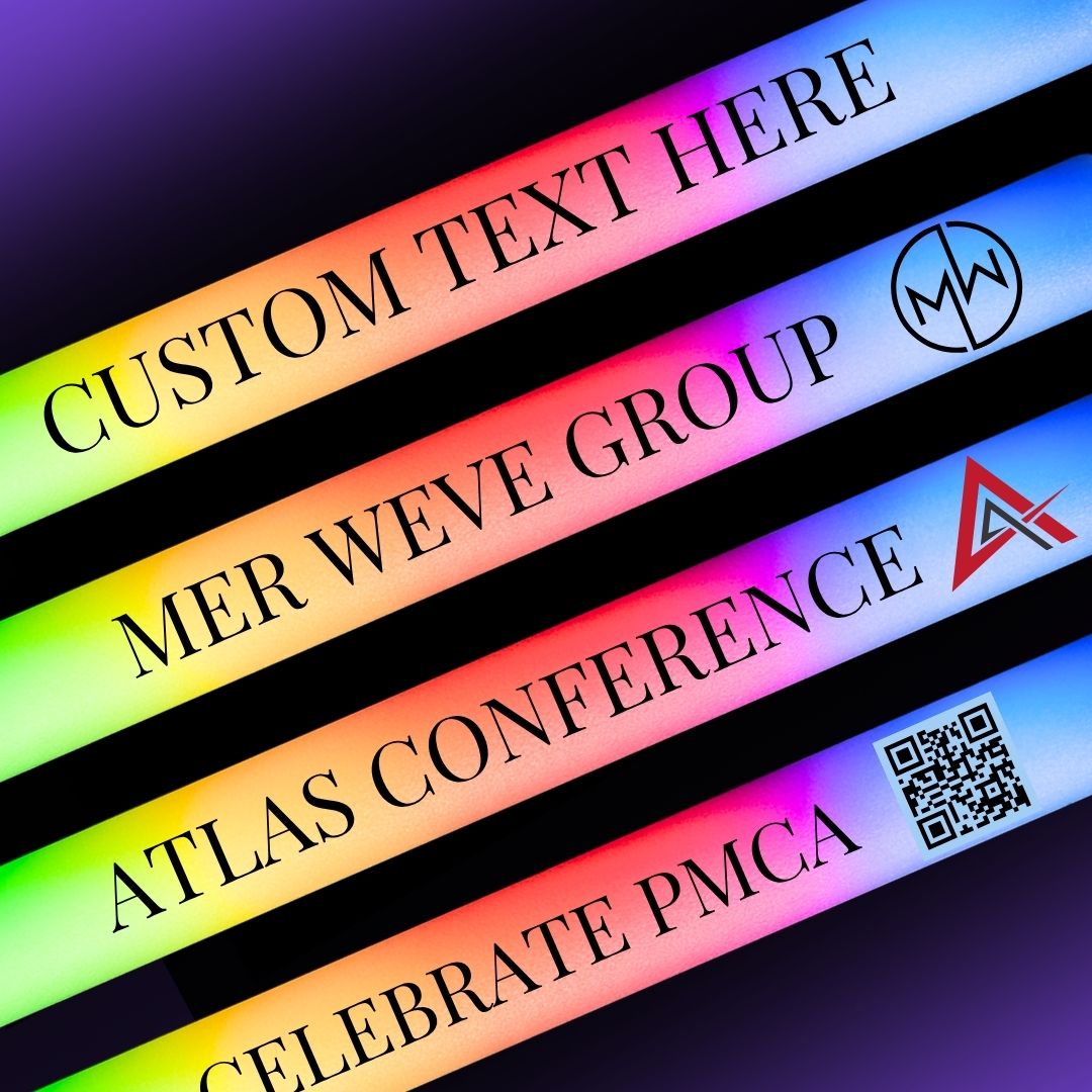 Corporate Logo and QR Code Glow Sticks
