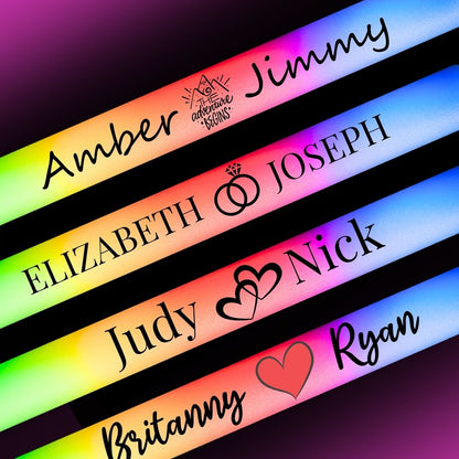 Wedding Glow Sticks with Icon in middle